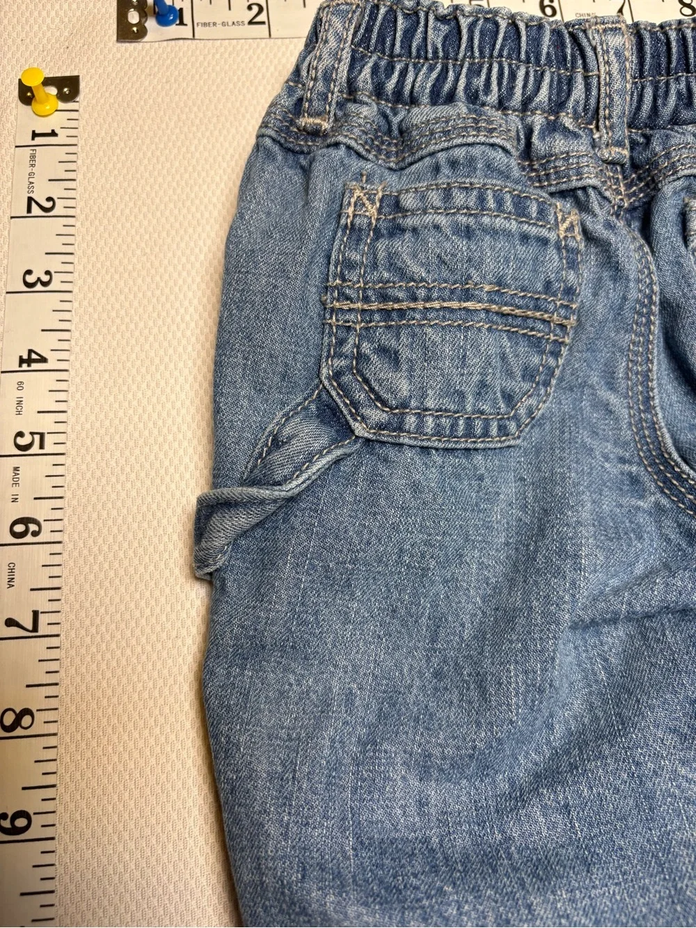 Vintage Y2K Children’s Place 1989 Lined Denim Carpenter Jeans Size 3–6 Months